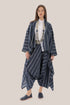 Striped harem pants with elastic waistband